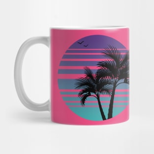 Synthwave - Vaporwave - California - Florida - 80s - Purple & Turquoise Mug